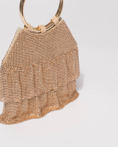 Gold Maggie Frilled Bag