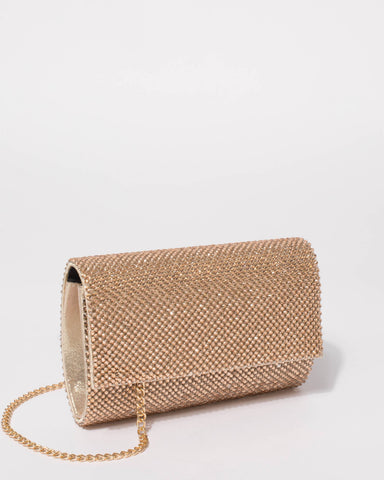 Gold Kira Evening Clutch Bag