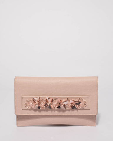 Pink Nancy Embellished Clutch Bag