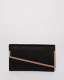 Black Velvet Casey Large Clutch Bag