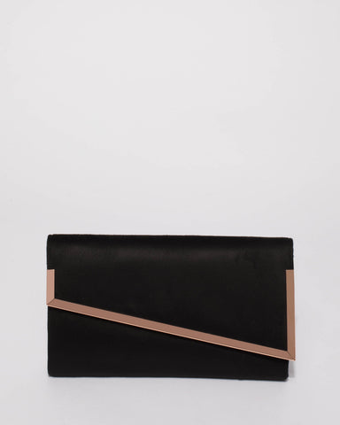 Black Velvet Casey Large Clutch Bag