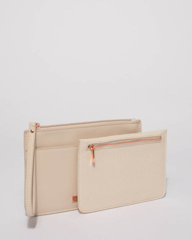 Ivory Removable Purse Wristlet