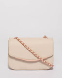 Ivory Saffiano Tara Mini Crossbody Bag