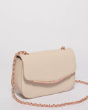 Ivory Saffiano Tara Mini Crossbody Bag