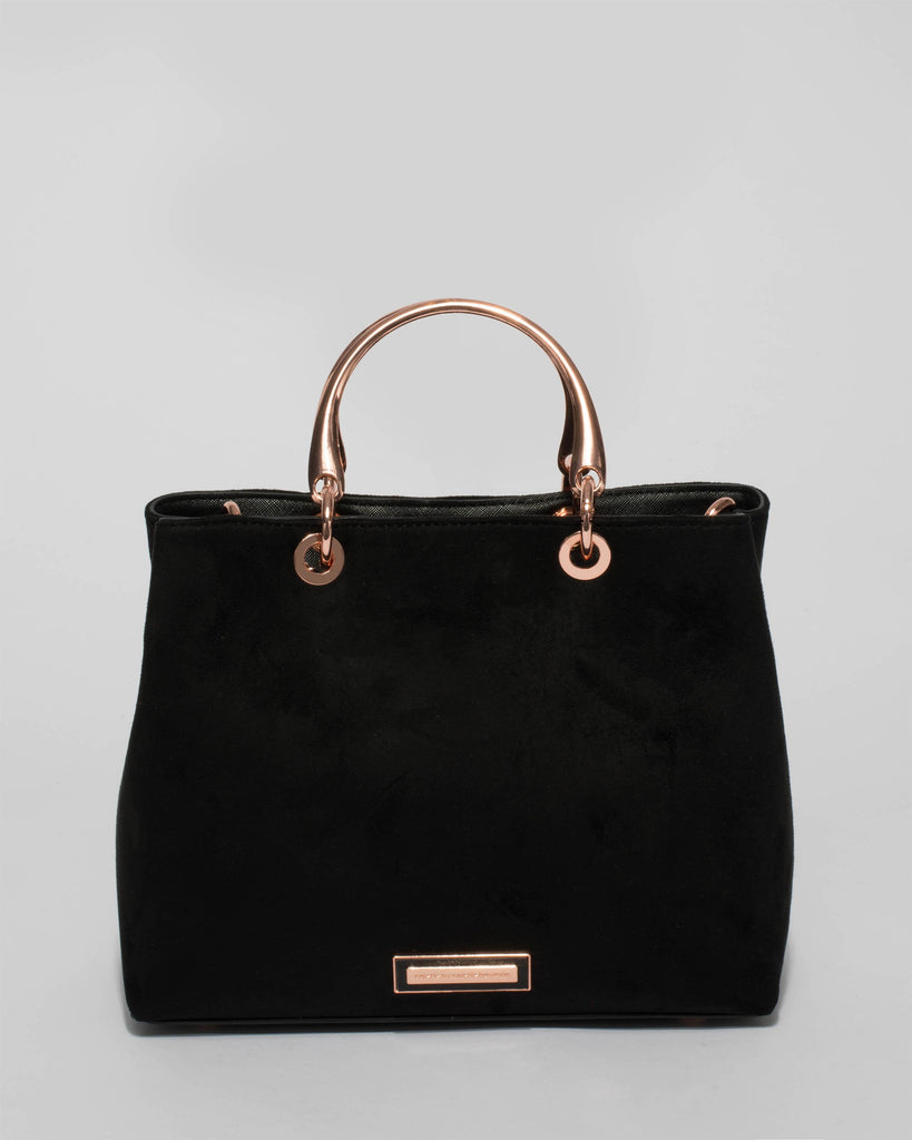 Black Velvet Florence Medium Tote Bag