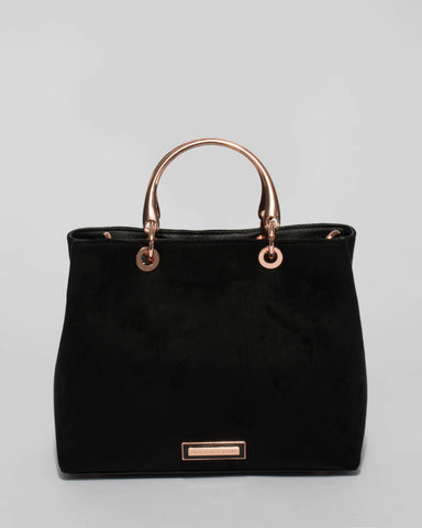 Black Velvet Florence Medium Tote Bag