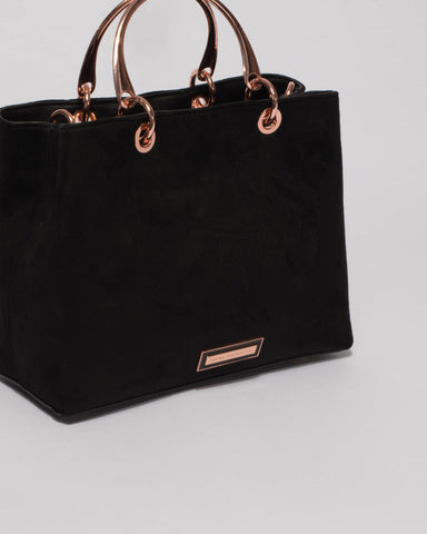 Black Velvet Florence Medium Tote Bag