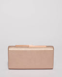 Rose Gold Tegan Hardcase Clutch Bag