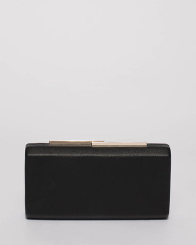 Black Tegan Hardcase Clutch Bag