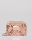 Pink Snake Skin Debbie Zip Purse