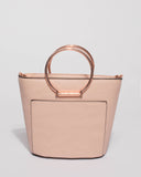 Pink Circle Handles Mini Tote Bag