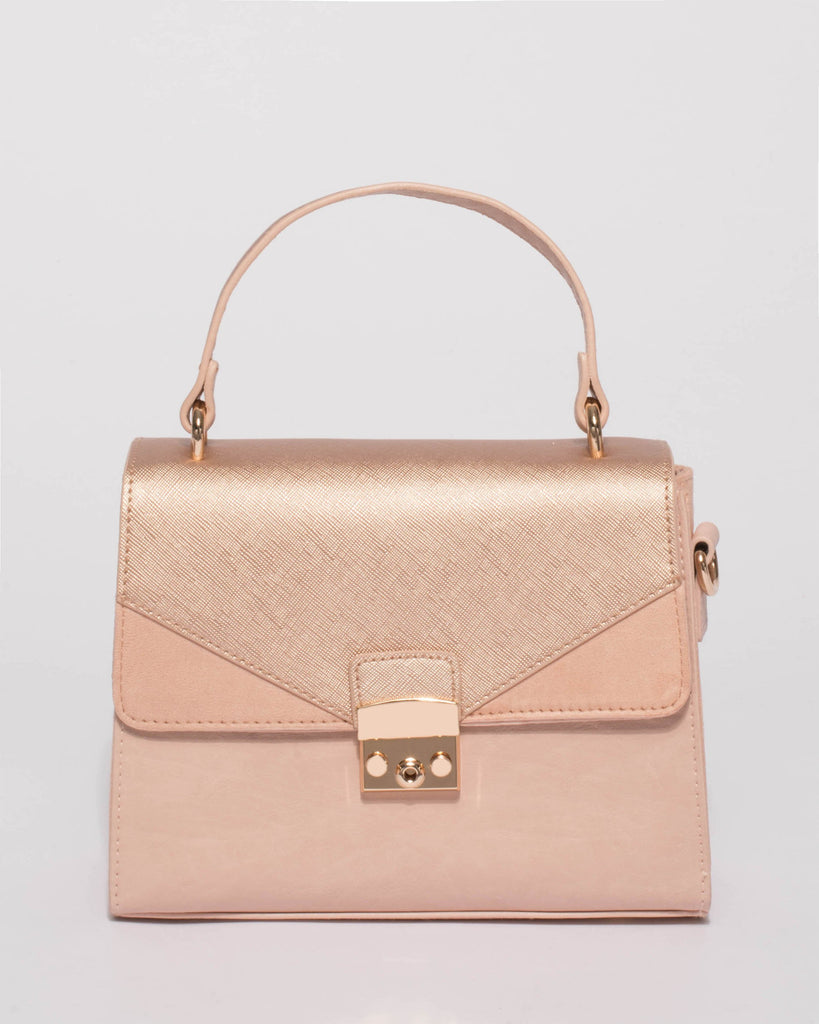 Pink Carly Top Handle Mini Tote Bag