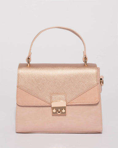 Pink Carly Top Handle Mini Tote Bag