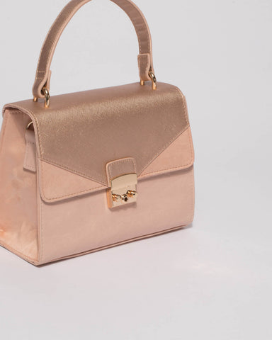 Pink Carly Top Handle Mini Tote Bag
