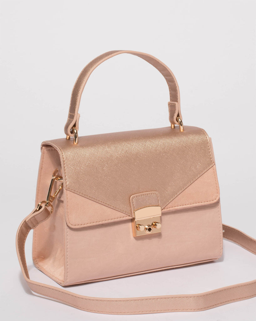 Pink Carly Top Handle Mini Tote Bag