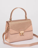 Pink Carly Top Handle Mini Tote Bag