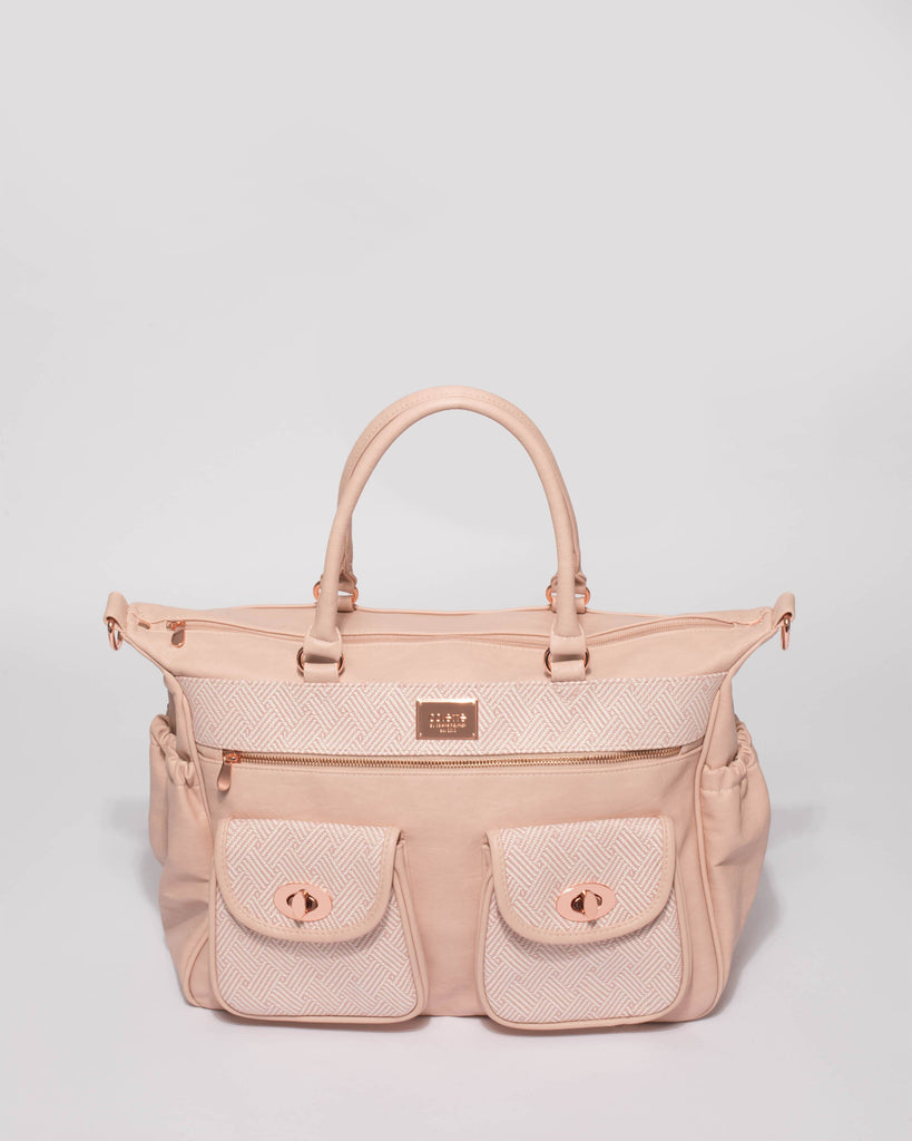 Pink Aztec Baby Travel Bag
