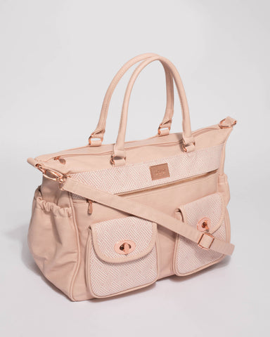 Pink Aztec Baby Travel Bag