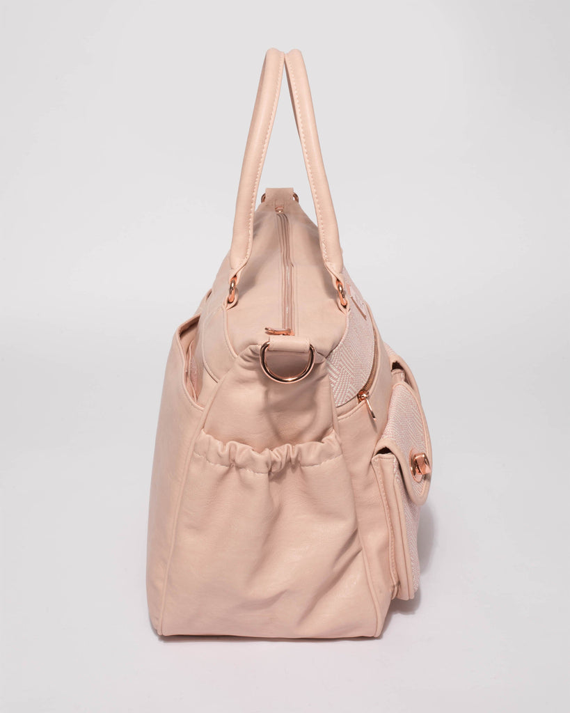 Pink Aztec Baby Travel Bag