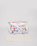 White Pocket And Zip Baby Bag