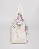 White Pocket And Zip Baby Bag
