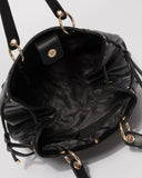 Black Emalee Ring Slouch Tote Bag