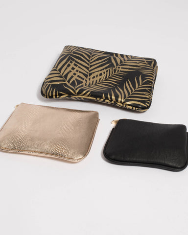 Black Gold Glitter Purse Gift Set