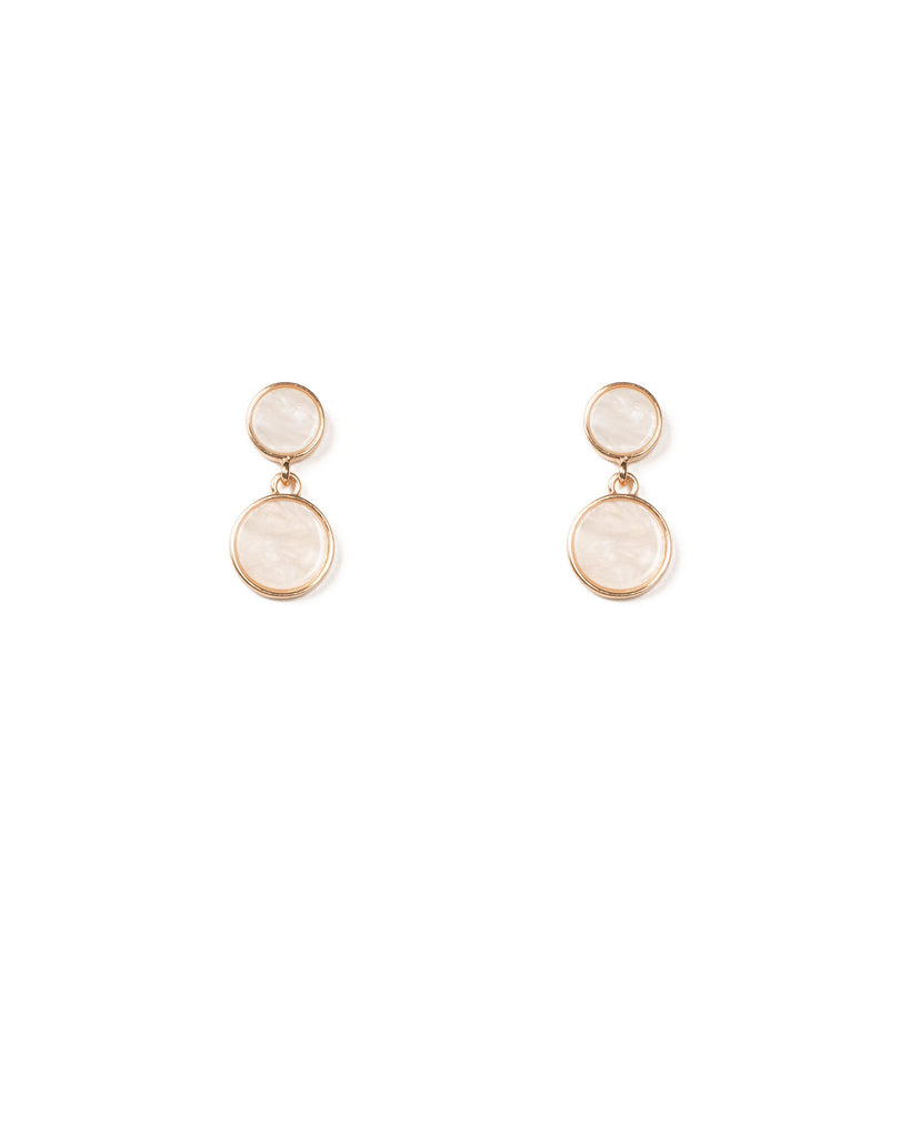 Ivory Gold Tone Classic Pearl Drop Earrings