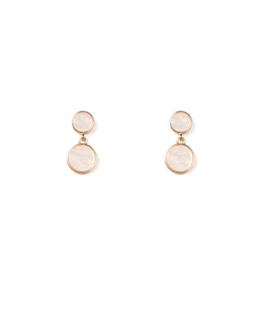 Ivory Gold Tone Classic Pearl Drop Earrings