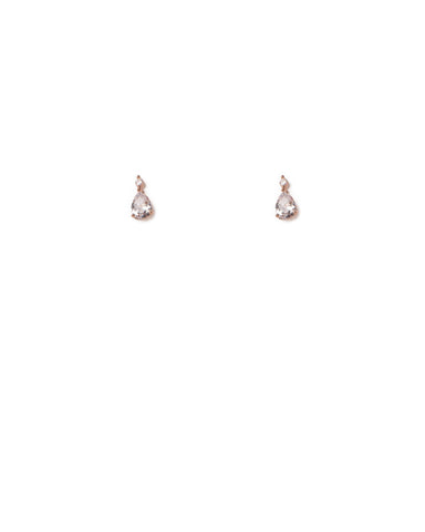 Crystal Rose Gold Tone Mini Diamante Stud Earrings