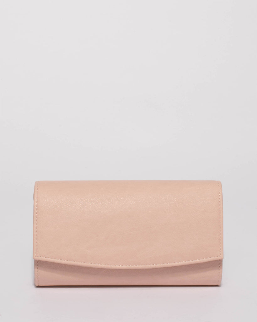 Pink Smooth Lizzie Evening Clutch Bag