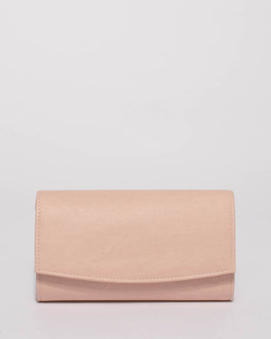 Pink Smooth Lizzie Evening Clutch Bag