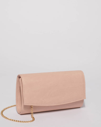 Pink Smooth Lizzie Evening Clutch Bag