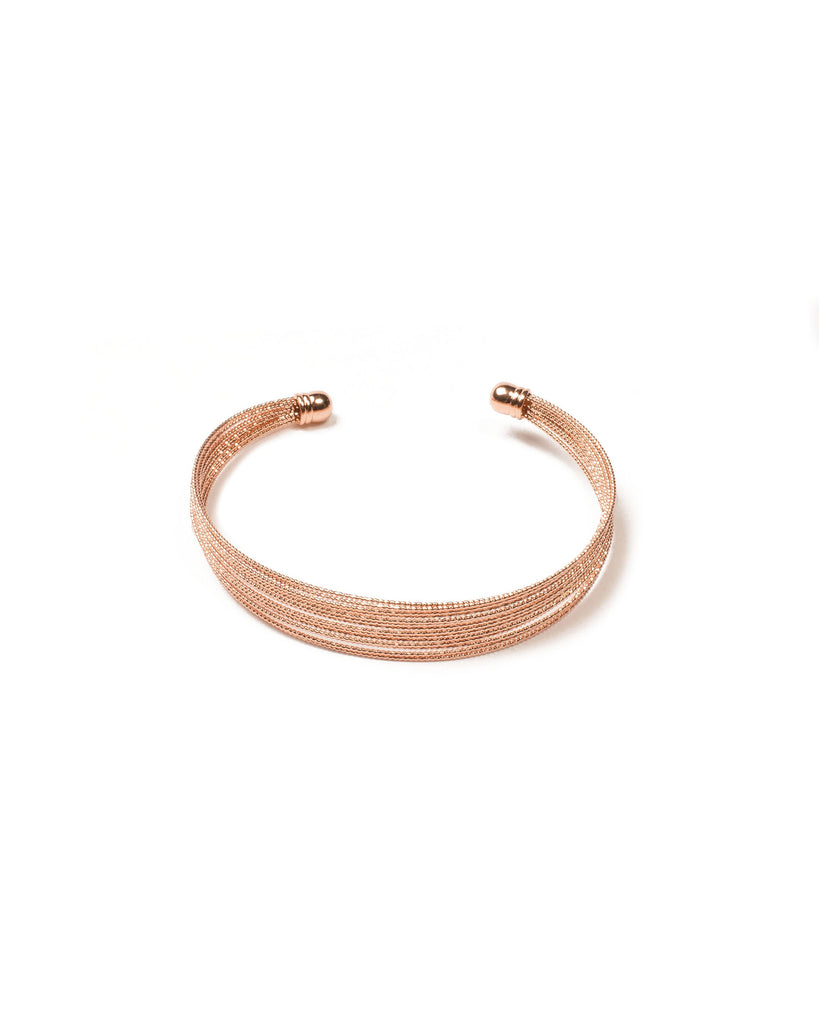 Rose Gold Tone Band Cuff Wristwear