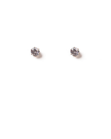 Crystal Rose Gold Tone Diamante Stud Earrings