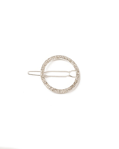Crystal Pave Circle Hair Clip