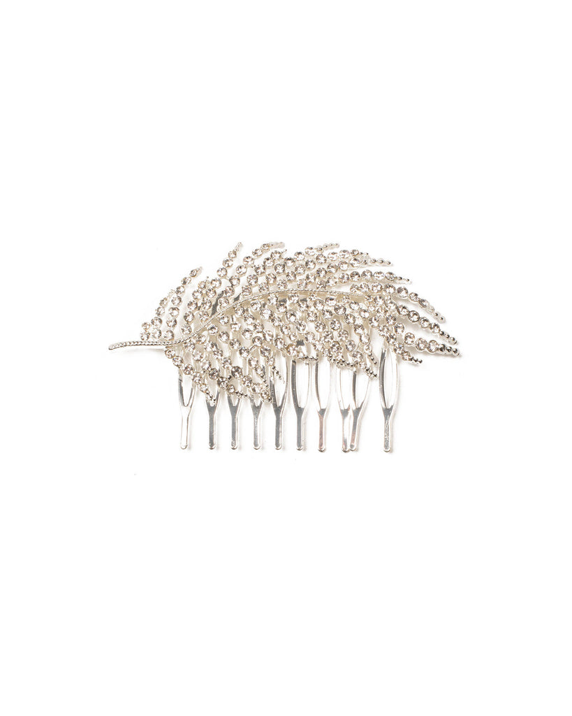 Crystal Diamante Feather Hair Comb