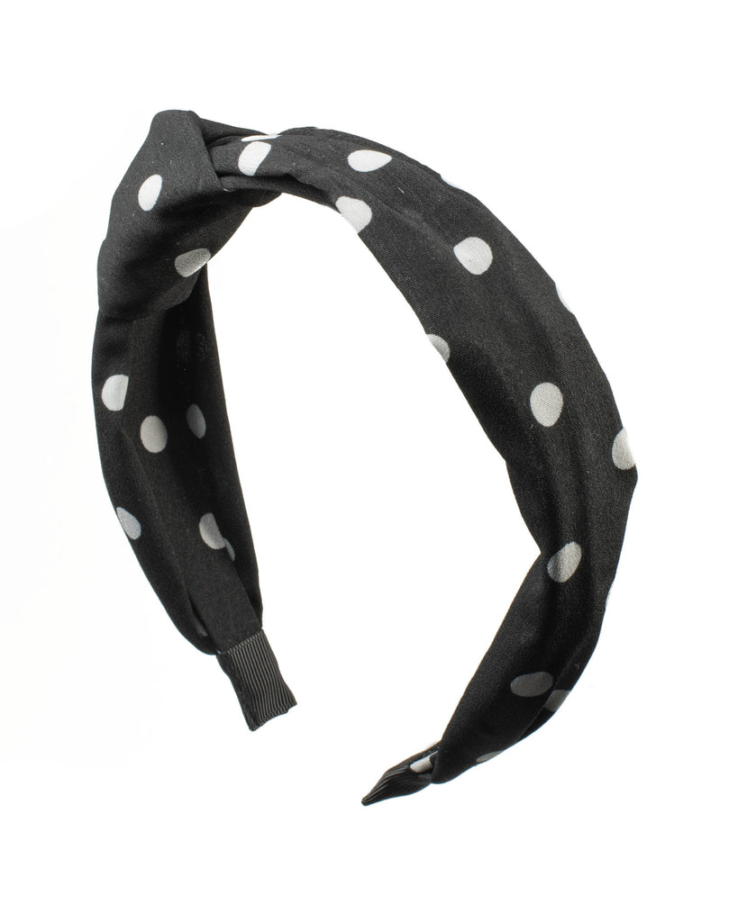 Black Dot Hair Knotted Headband