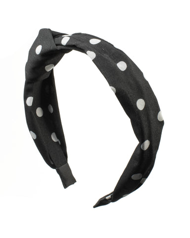 Black Dot Hair Knotted Headband