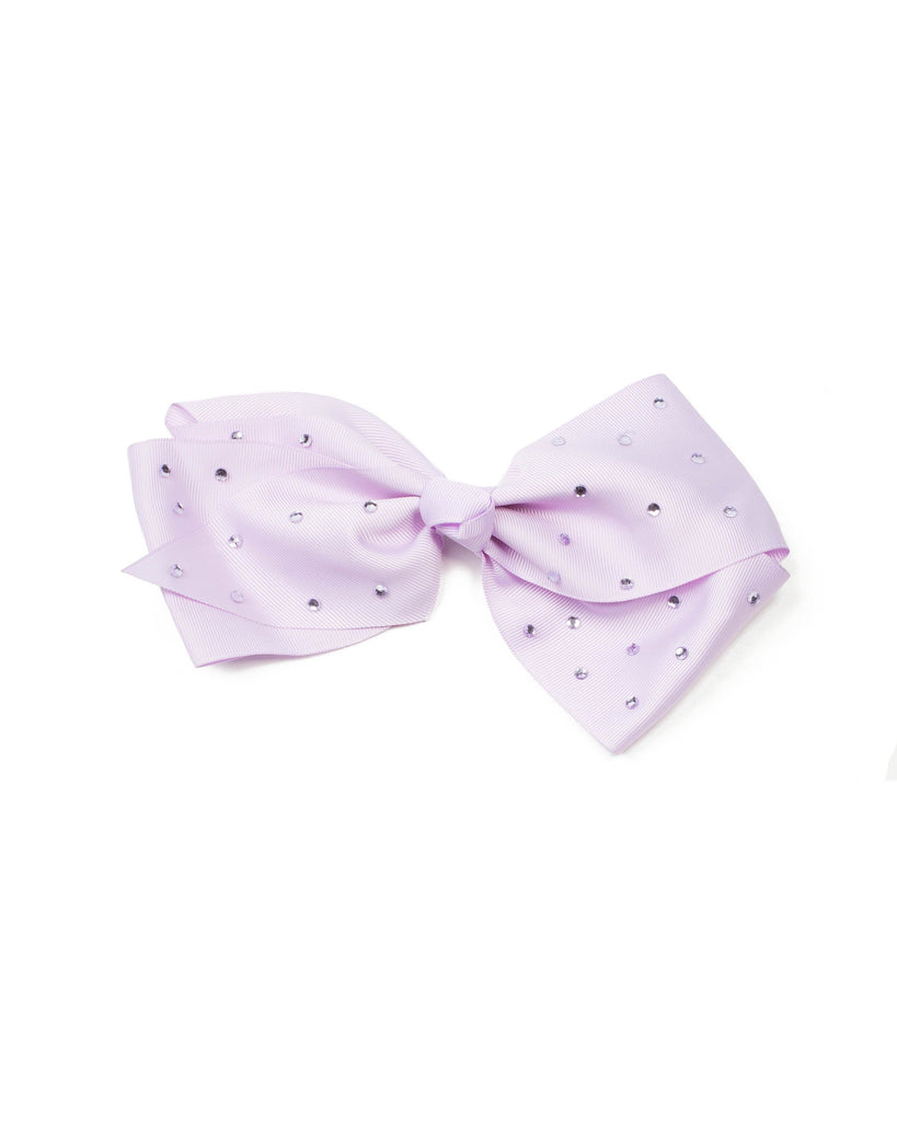 Lilac Diamante Stone Large Bow Hair Clip