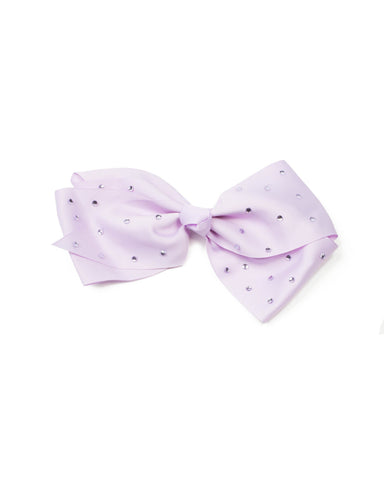 Lilac Diamante Stone Large Bow Hair Clip