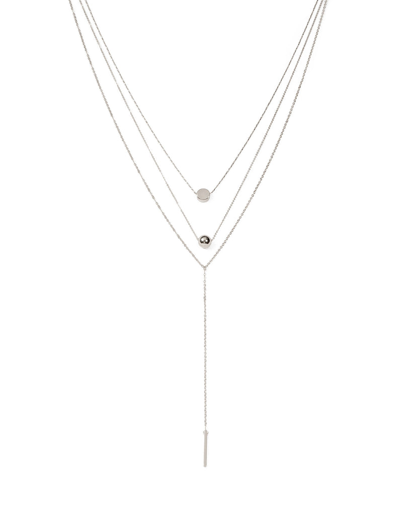 Silver Tone Fine Chain Necklace Pack