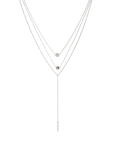 Silver Tone Fine Chain Necklace Pack