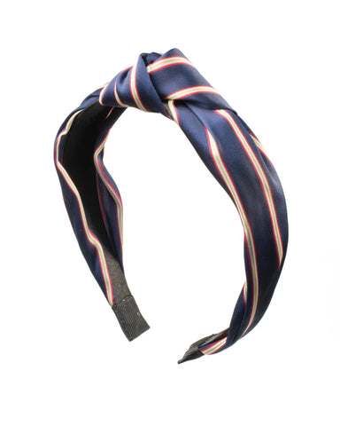 Navy Multi Stripe Knotted Headband