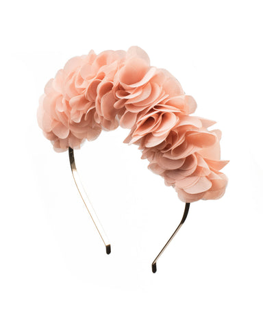 Pink Chiffon Ruffle Headband
