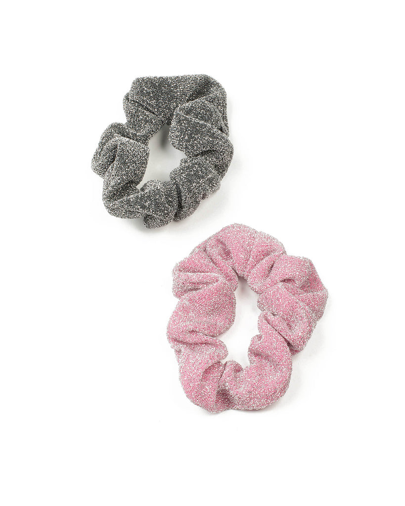 Multi Colour Glitter Scrunchies Set