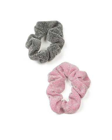 Multi Colour Glitter Scrunchies Set