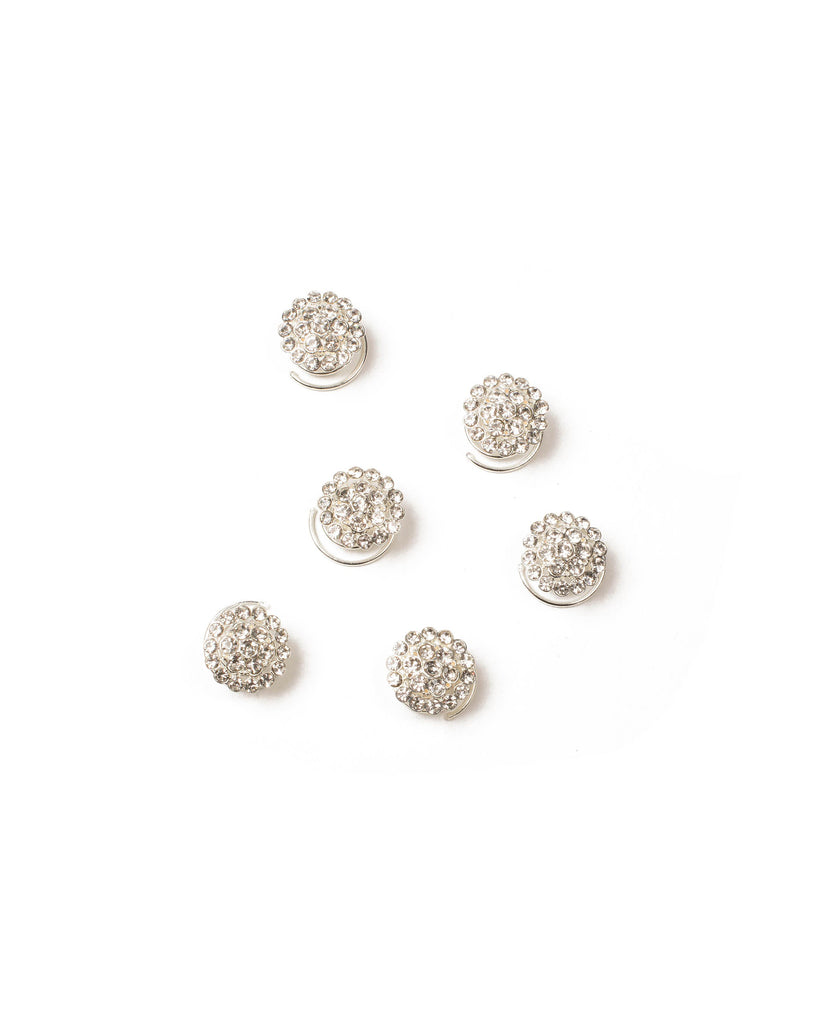 Crystal Pave Circle Hair Jewels