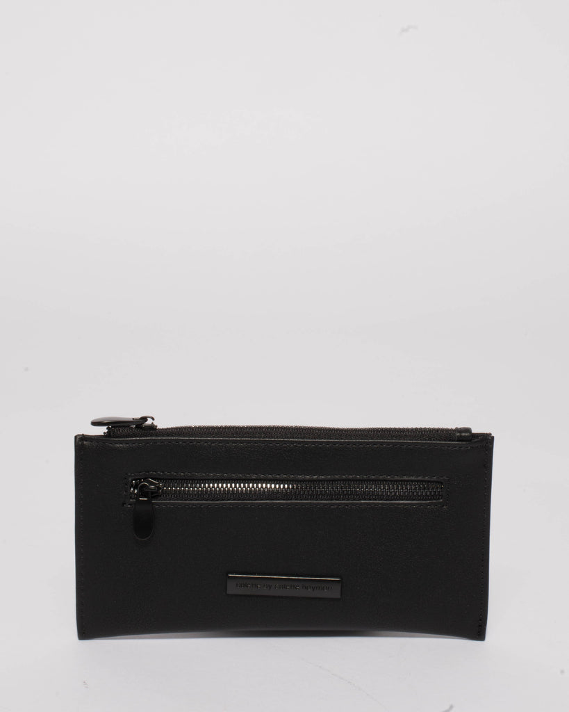 Black Cleo Front Zip Walllet