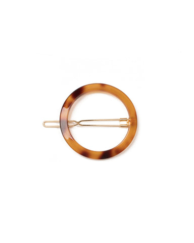 Tortoise Shell Round Acrylic Hair Clip